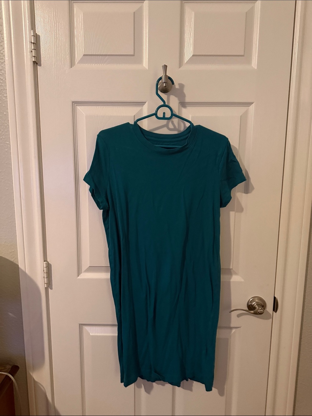 Time and Tru Teal Midi T-Shirt Dress
